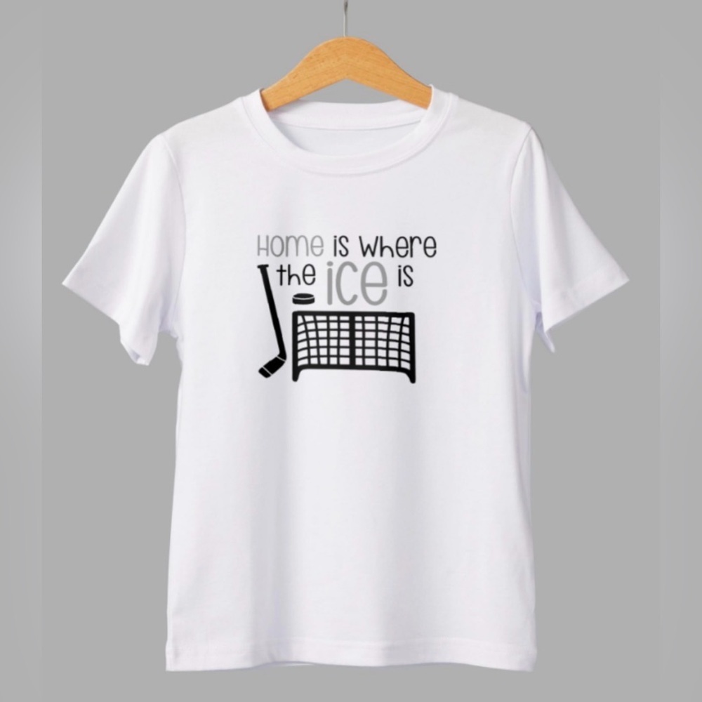 🏒 Home Is Where The Ice Is – Hockey Graphic Tee | Unisex Ice Hockey Shirt